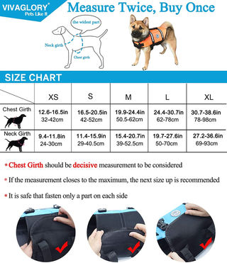 vivaglory size chart