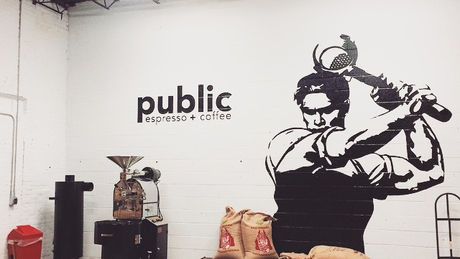 Public Espresso + Coffee mural