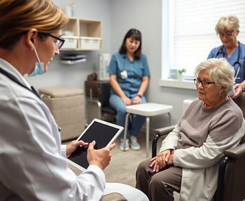A virtual psychiatric consultation focused on emotional regulation in a long-term care fac