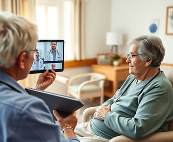 A psychiatric evaluation conducted in a nursing home setting, a young male psychiatrist ap