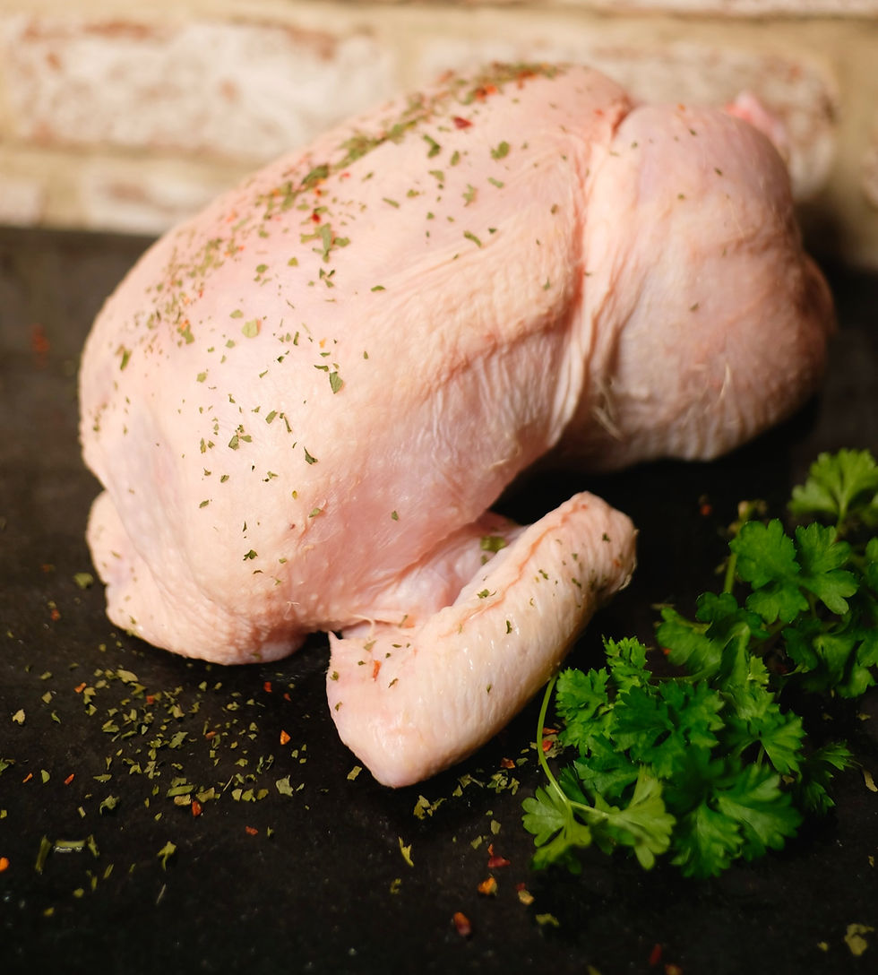 Thumbnail: Seasoned raw chicken for Hunters Chicken