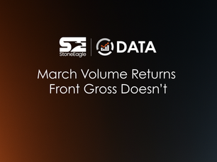 StoneEagleDATA: March Volume Returns, Front Gross Doesn’t