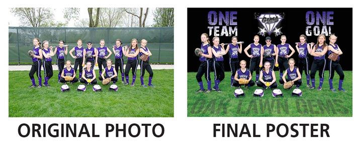 Softball vinyl sign design