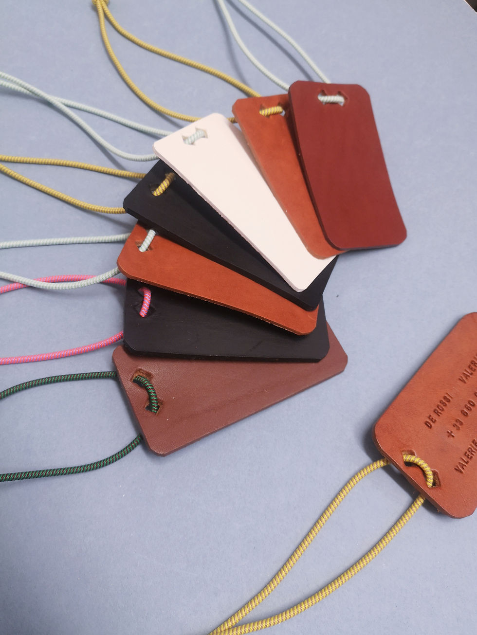 Miniature : étiquette bagage light cuir