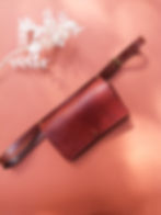 sac banane 3 en 1, clutch, en véritable cuir de python marron fait main à paris