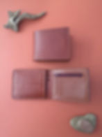 portefeuille pour homme en cuir marron tannage végétal fabriqué en france