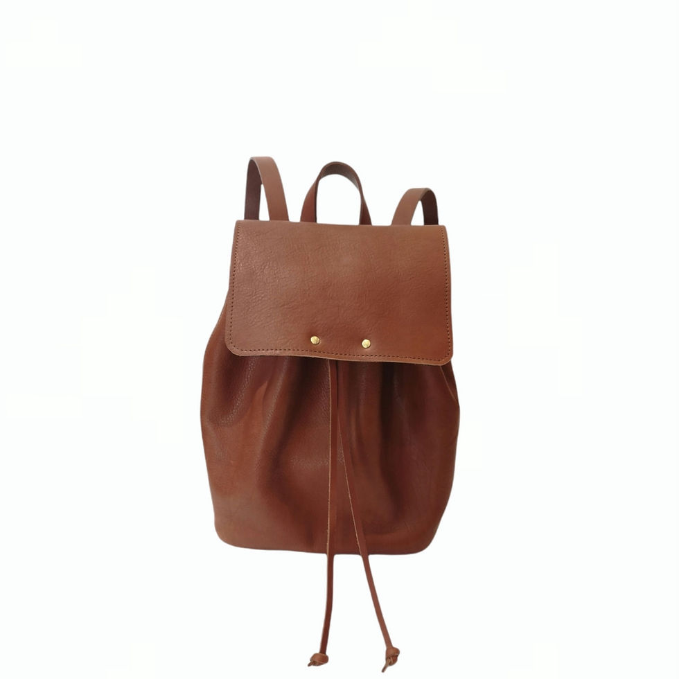 Miniature : sac à dos en cuir marron