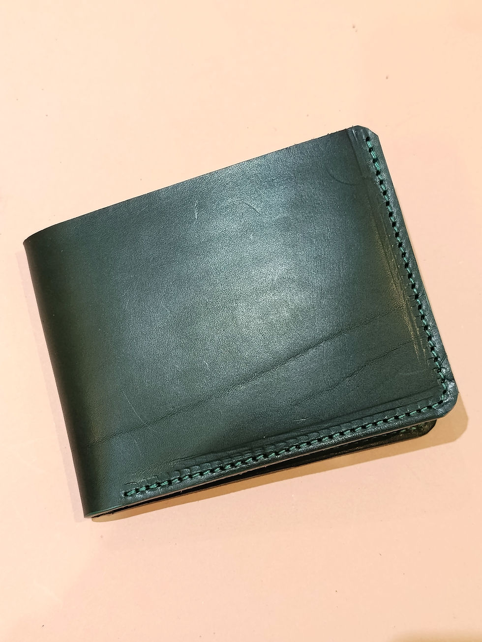 Miniature : portefeuille en cuir vert anglais pour homme