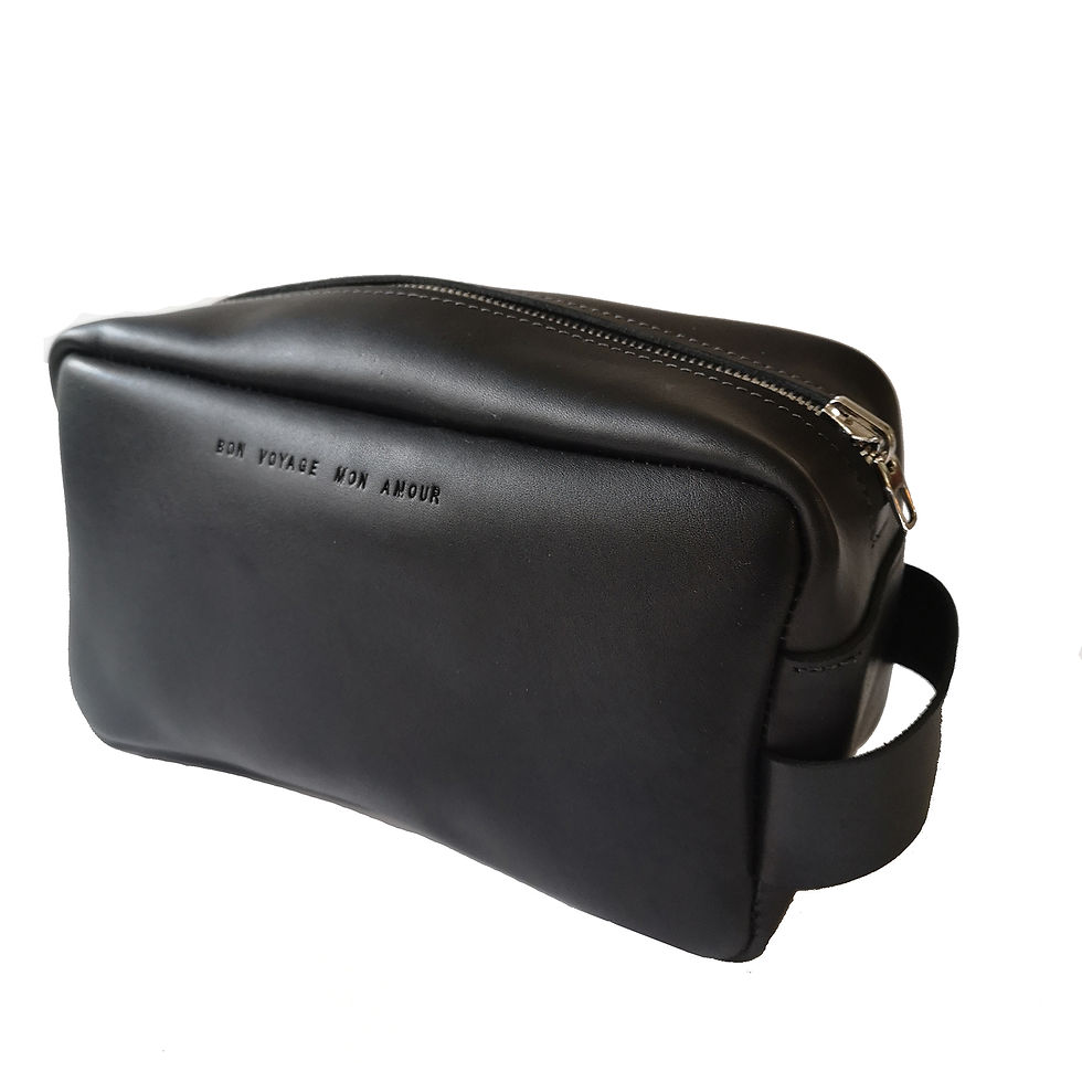 Miniature : trousse de toilette en cuir
