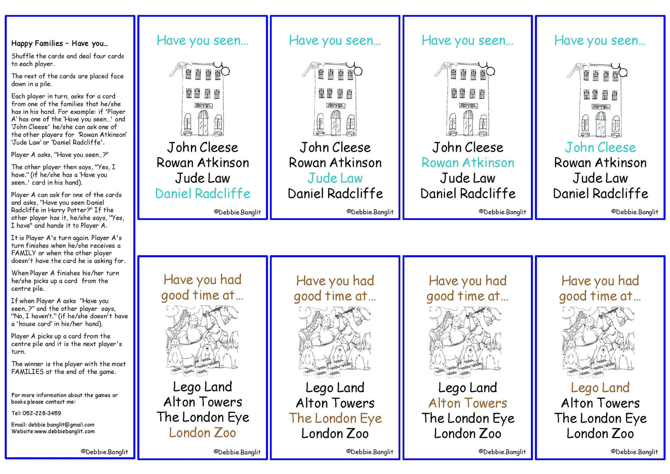 Happy Famillies: Have you been to England?