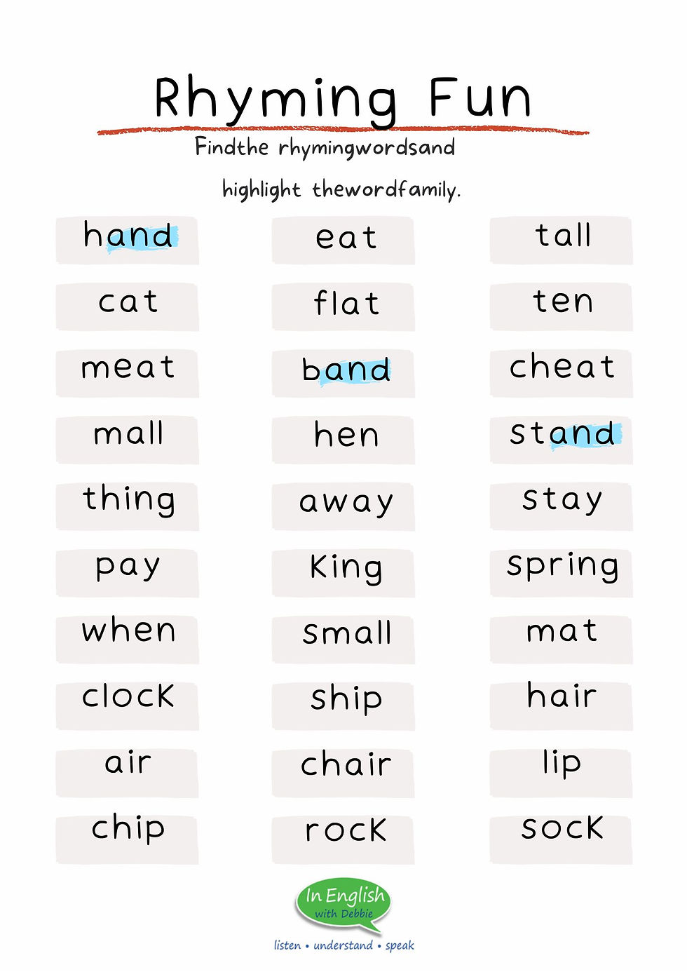 Thumbnail: 10NIS - Rhyming Fun PDF