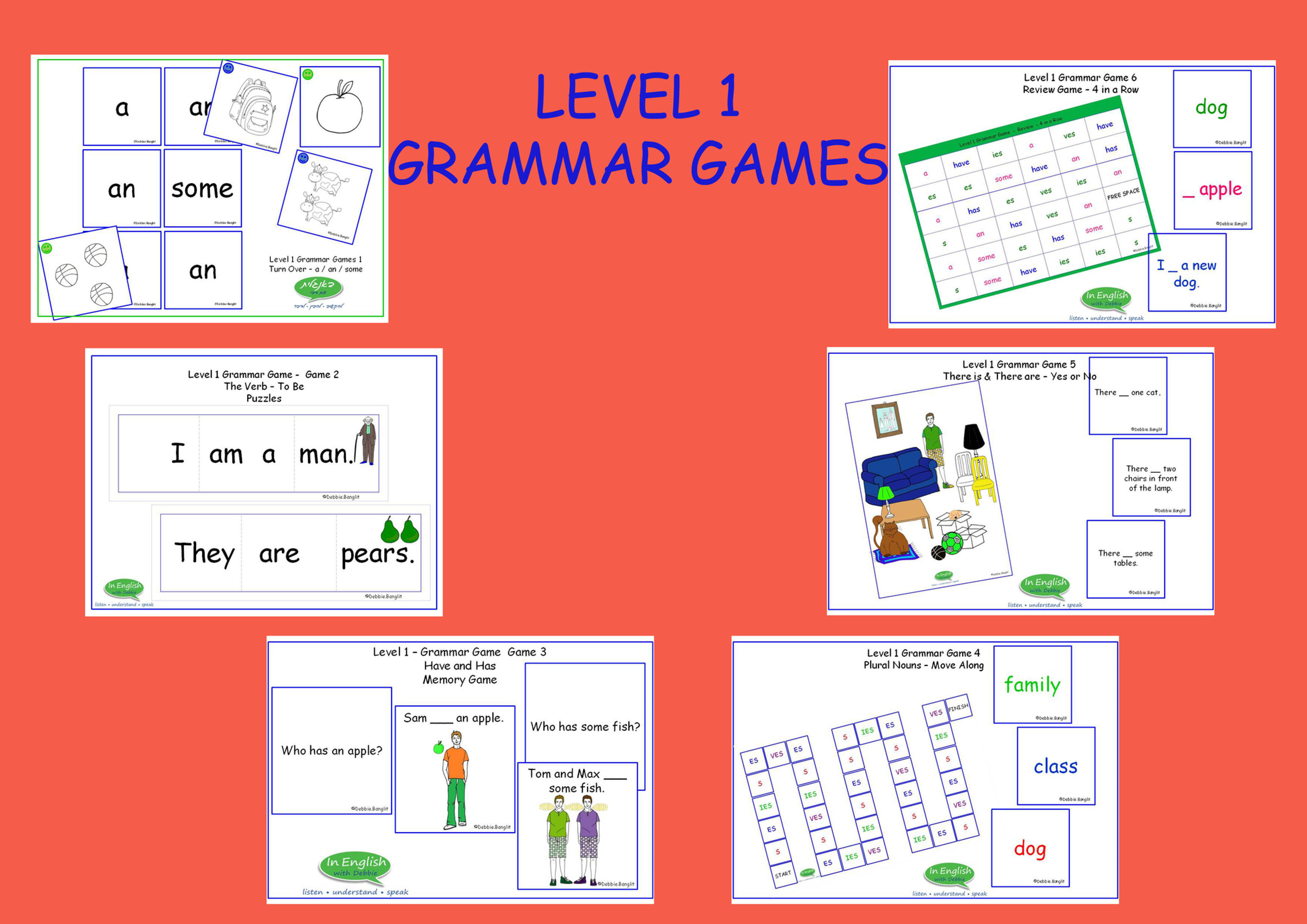 Set of Level 1 Grammar Games