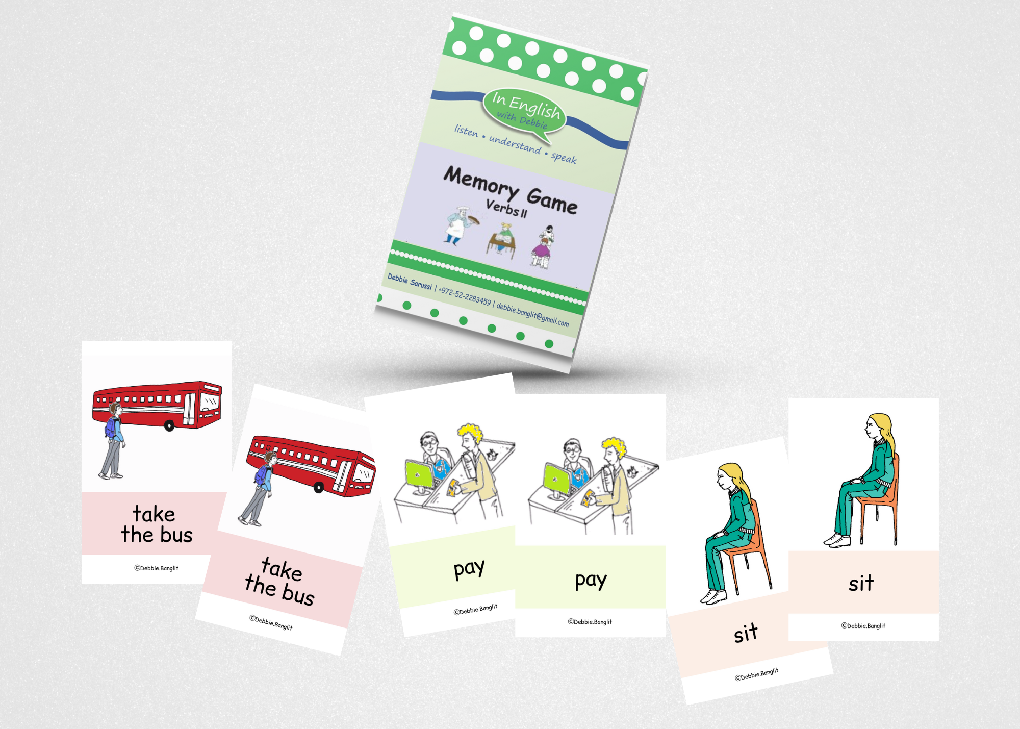 Boxed Game: Memory Game Verbs 2