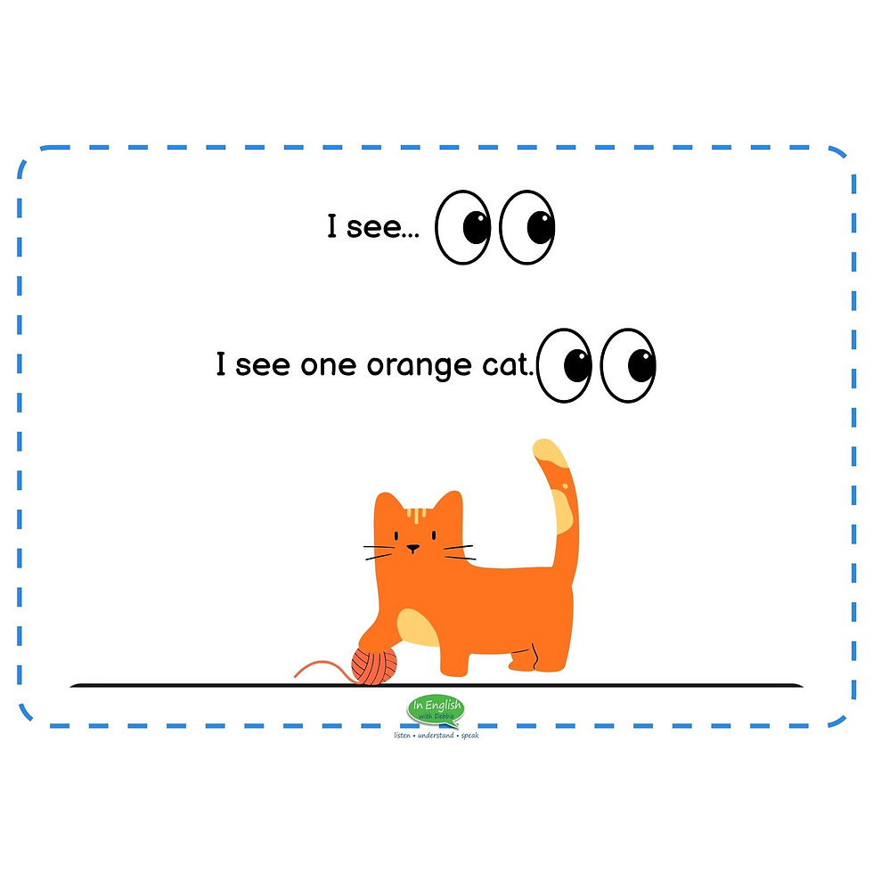 Thumbnail: I have a cat - sentence and picture