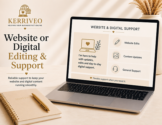 Kerriveo Website or Digital General Editing & Support