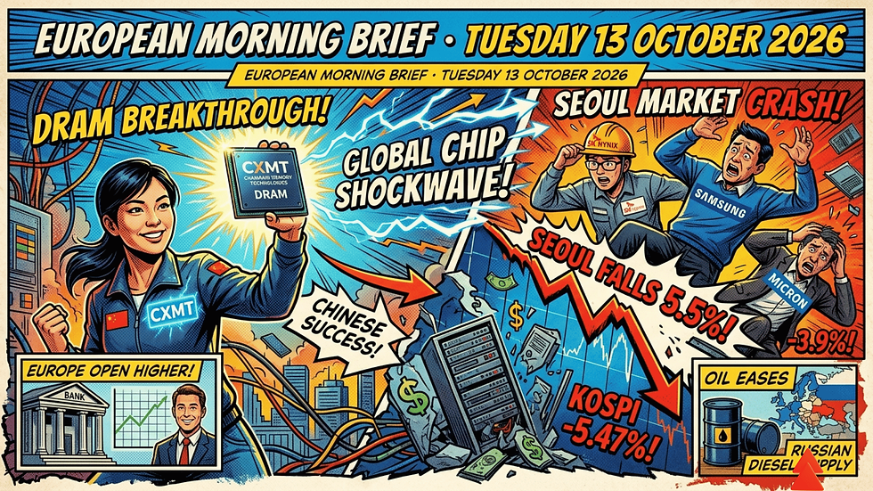 European Morning Brief · Tuesday 13 October 2026
