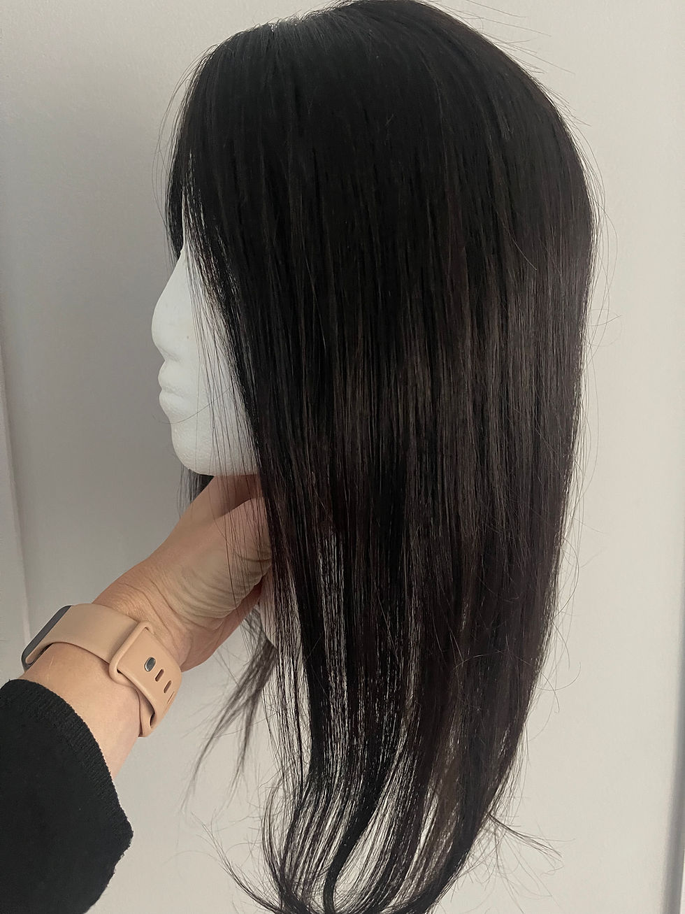 Thumbnail: Remy Human Hair Topper: Natural Black Lace Top, 16 inch