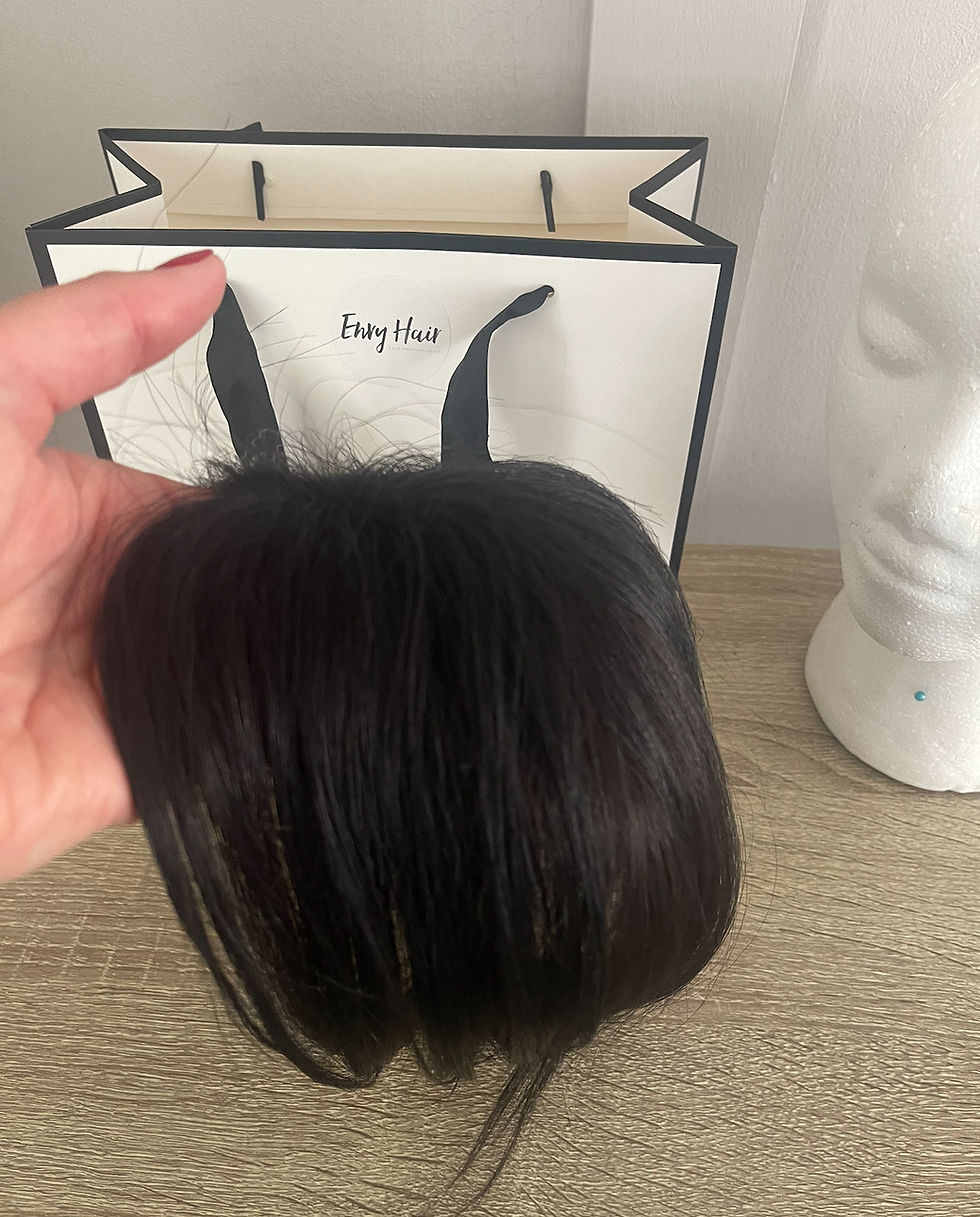 Thumbnail: 12" Swiss Lace 100% human hair Natural Black 