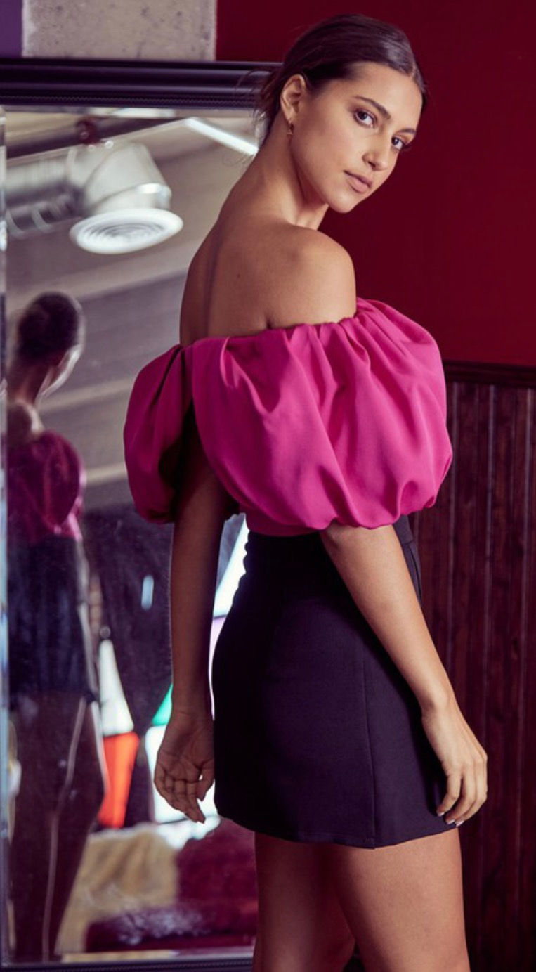 Thumbnail: Off shoulder top orchid 