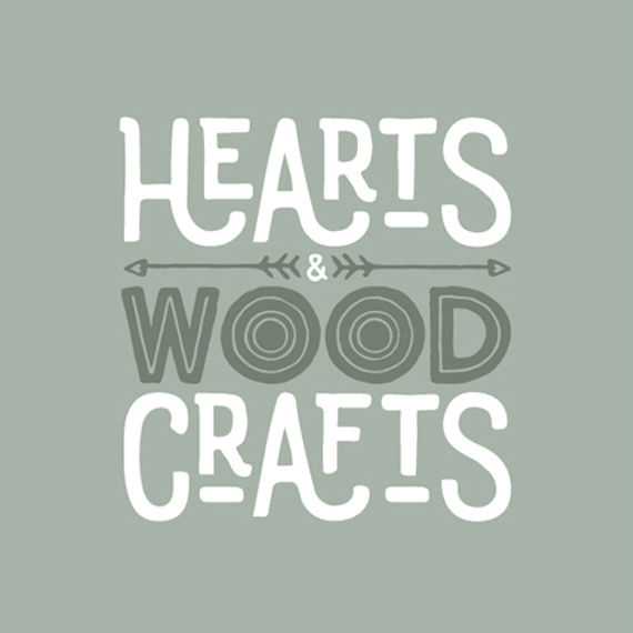 Hearts & Wood Crafts Logo
