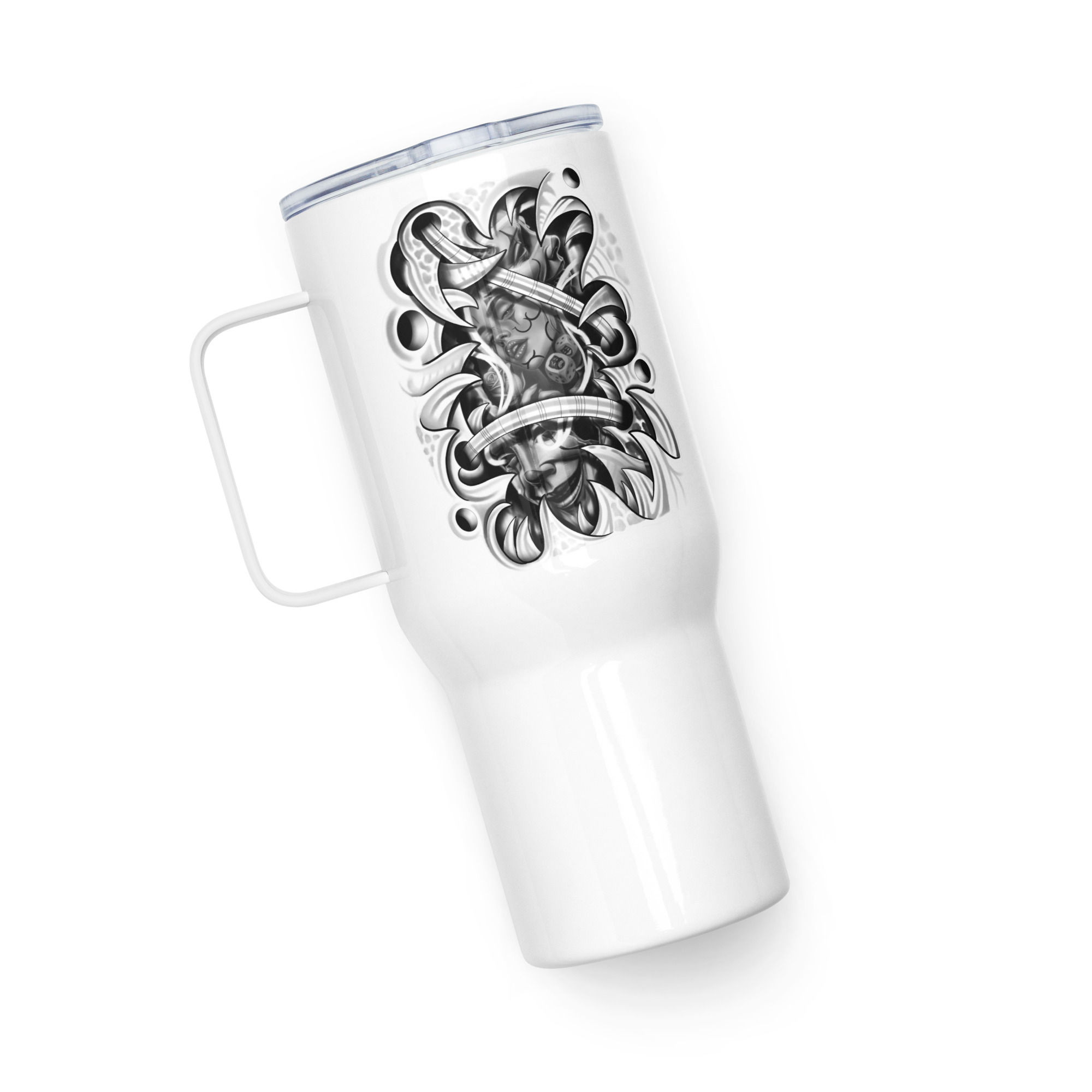 Two-Faced Travel Mug