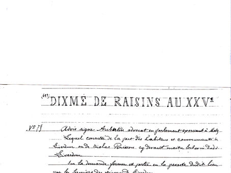 La dime du vin .