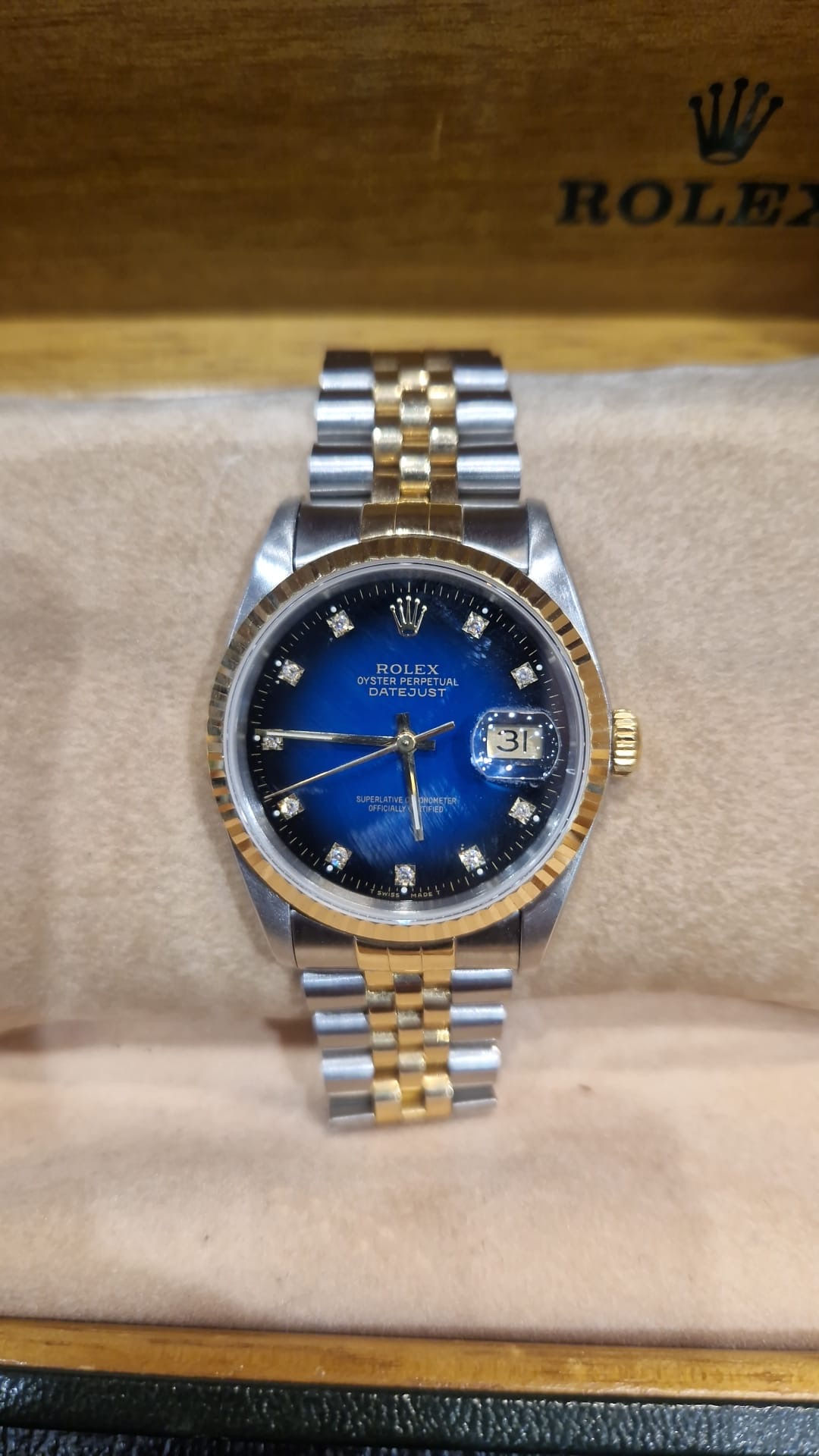 Gents Rolex Diamond Dot Datejust Watch