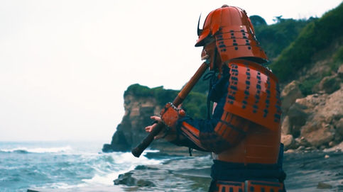 SAMURAI PLAYS BAMBOO FLUTE