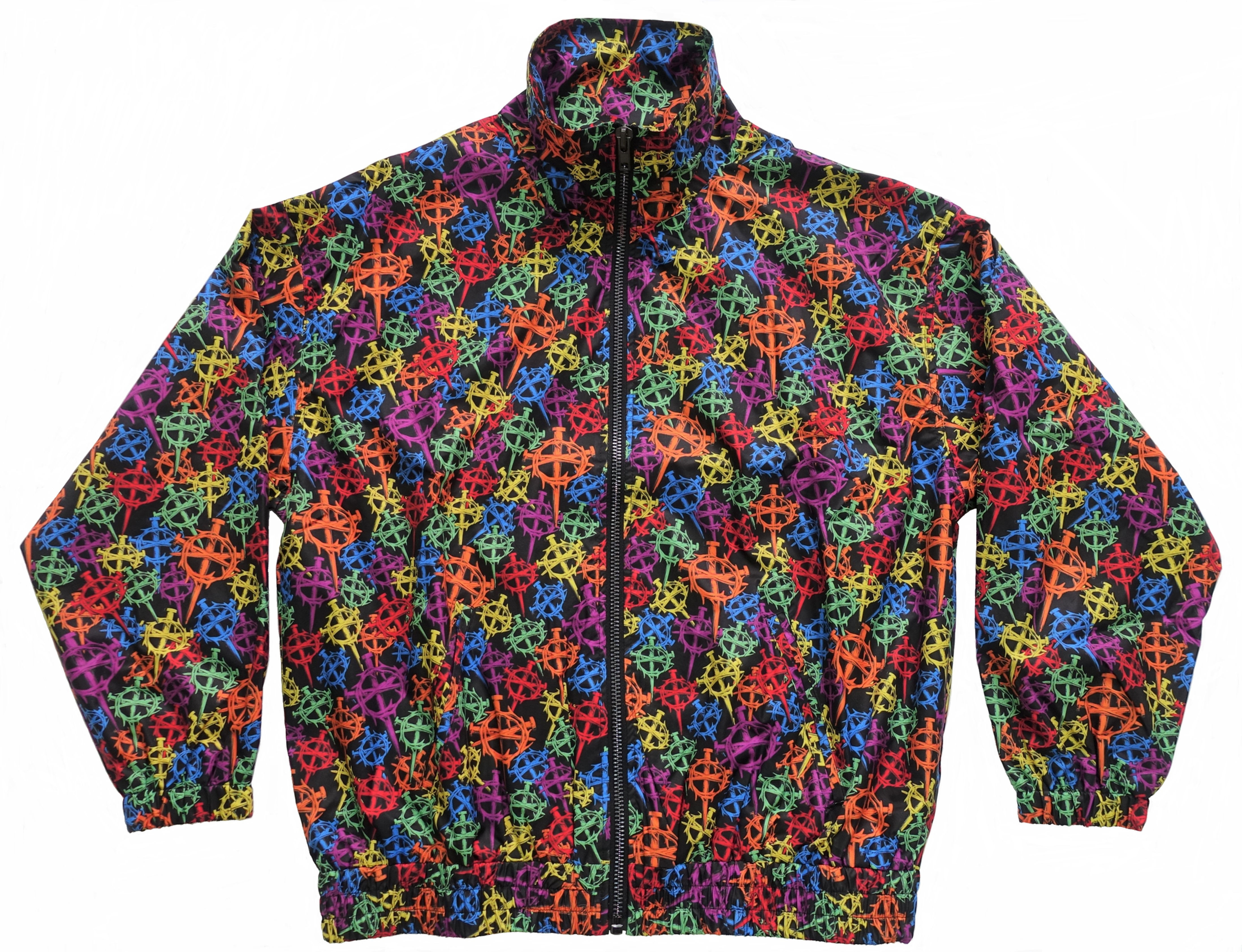 十字架圖案有領風褸