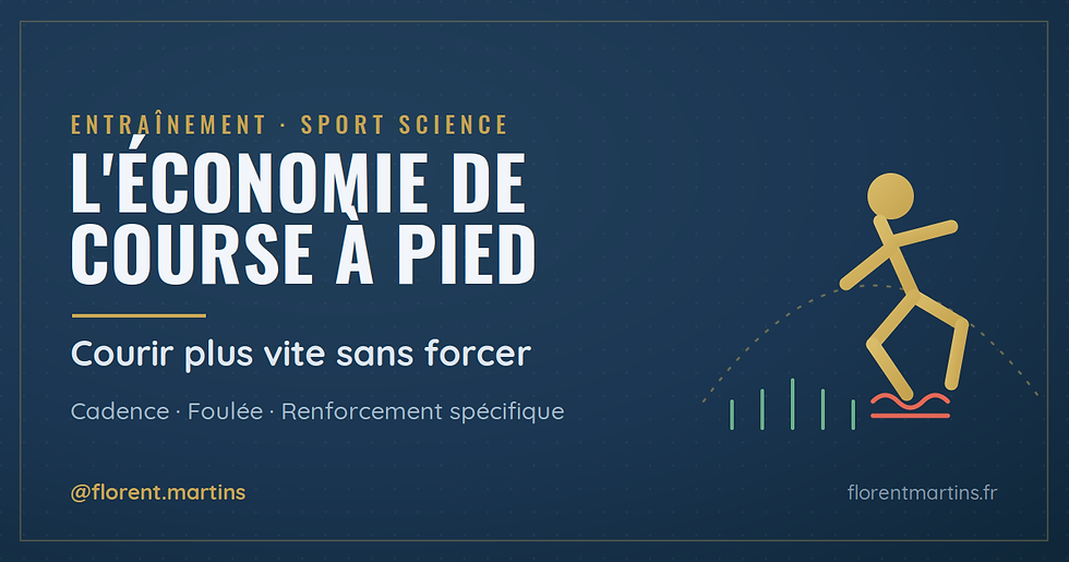 L'ÉCONOMIE DE COURSE À PIED : COURIR PLUS VITE SANS FORCER