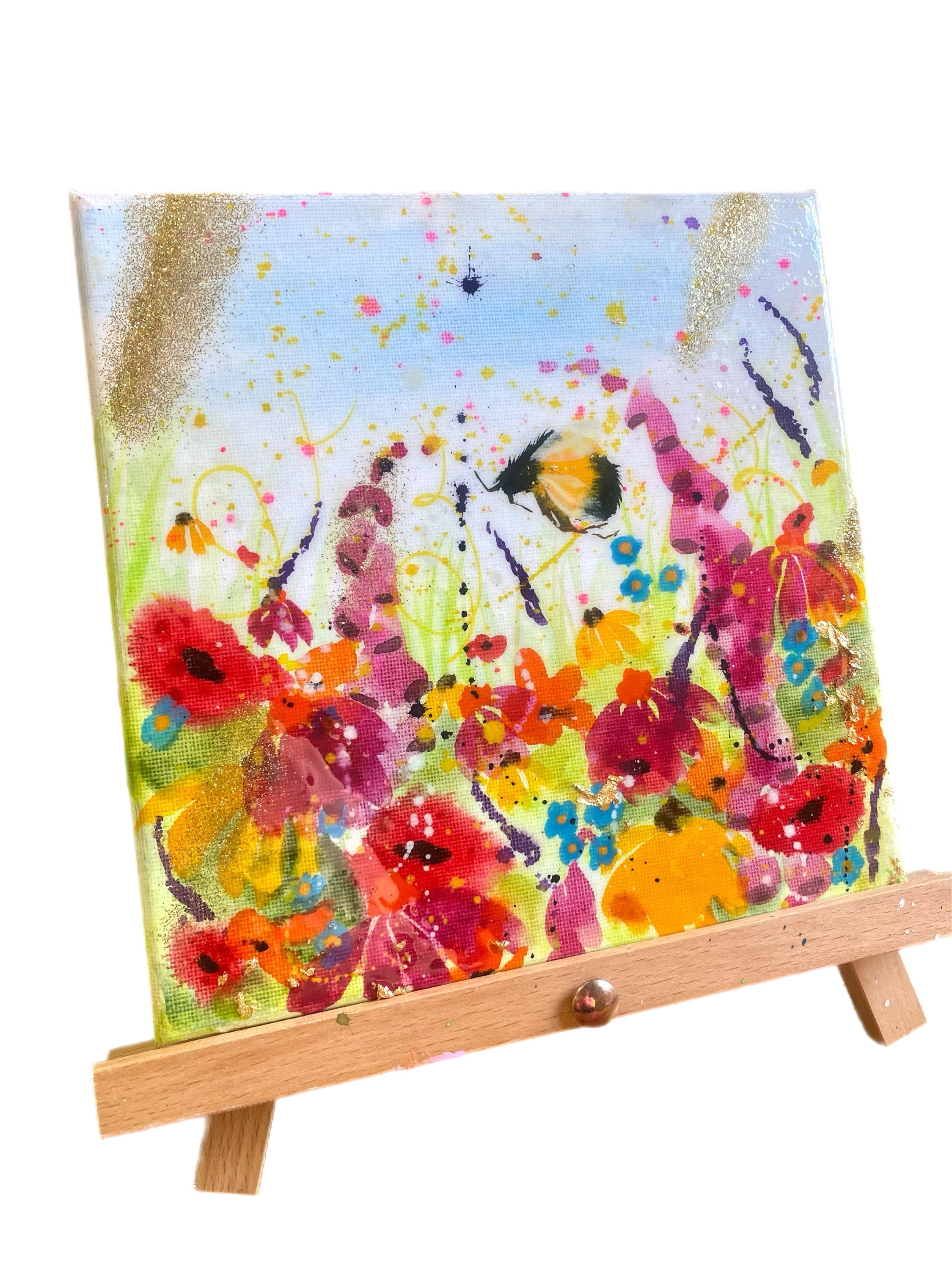 Mini square Original with Gold glitter