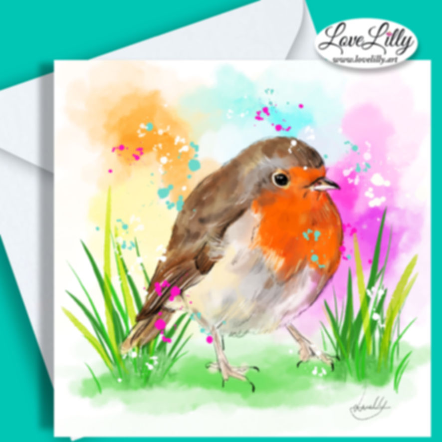 Greetings card - Robin