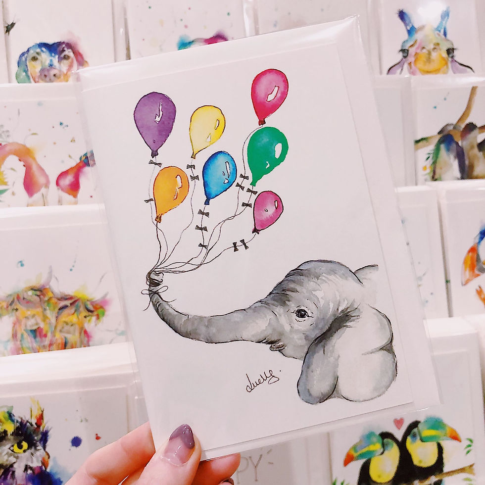 Thumbnail: Loving Elephants Print A3 and A4 (Unframed)