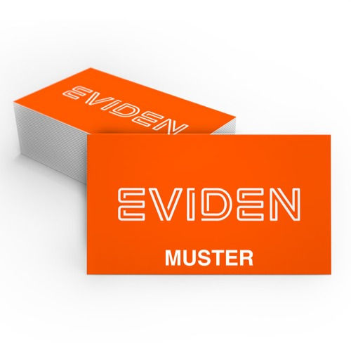 Visitenkarten mit orangenem Farbkern