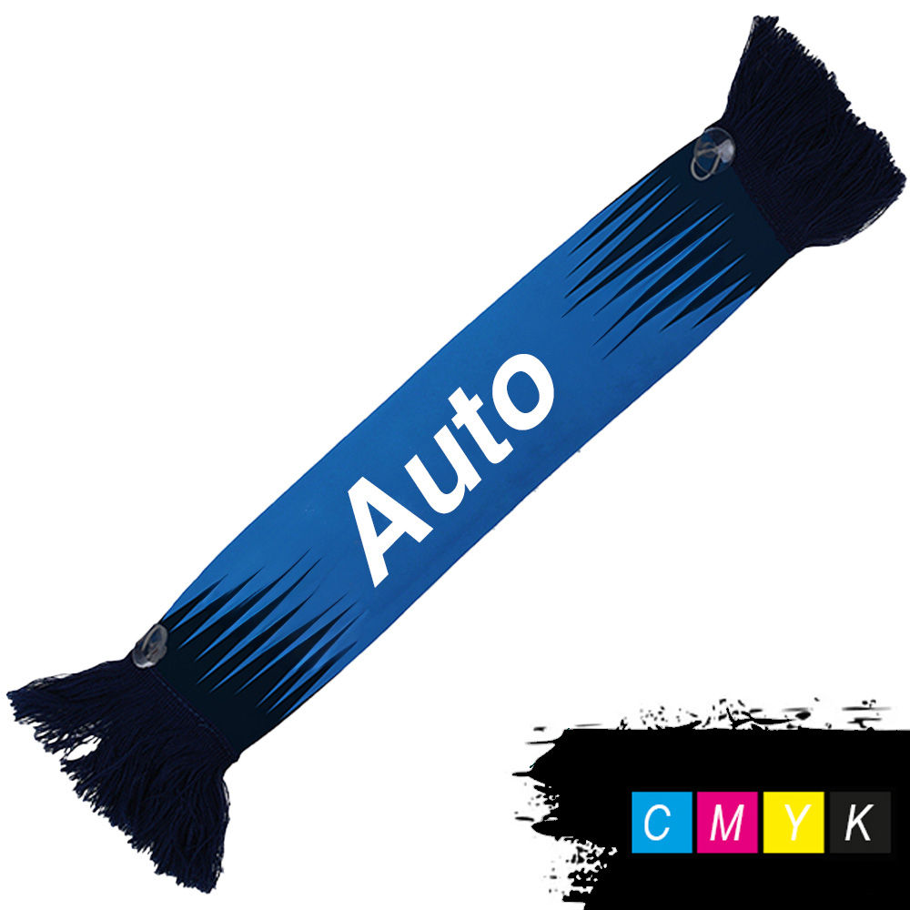 Autoschal 40x8,5cm + Fransen und Saugnäpfe ab 10 Stück