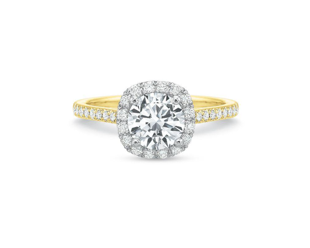 The Olivia Cushion Halo Engagement Ring Setting