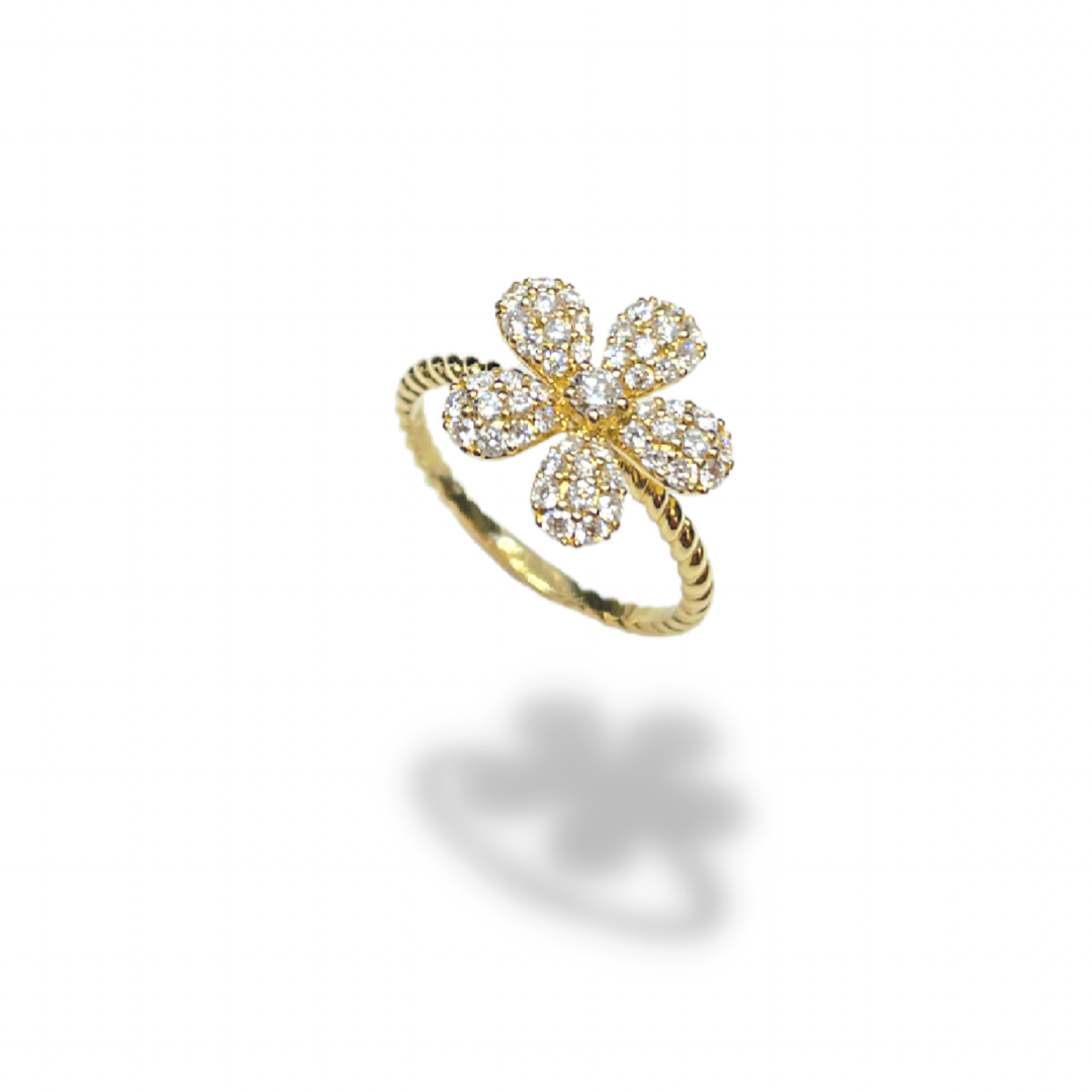Diamond Flower Ring