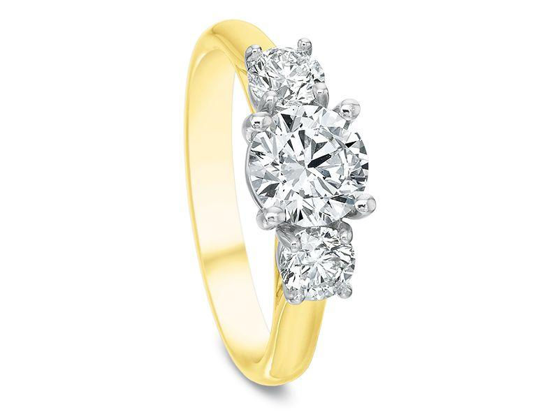 Thumbnail: Desiree Three Stone Setting