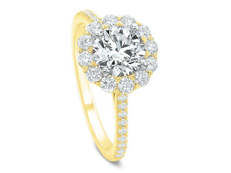 Thumbnail: Blossom Diamond Halo Engagement Ring Setting