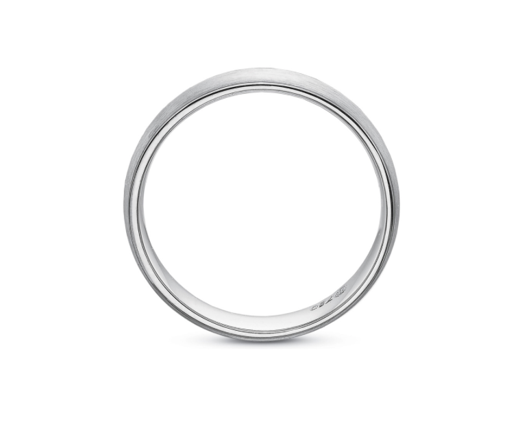 Thumbnail: Mens 5mm Satin Finish Wedding Band