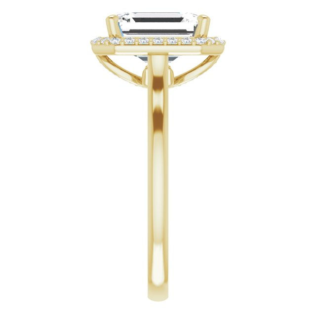 Thumbnail: Emerald Diamond Engagement Ring Setting