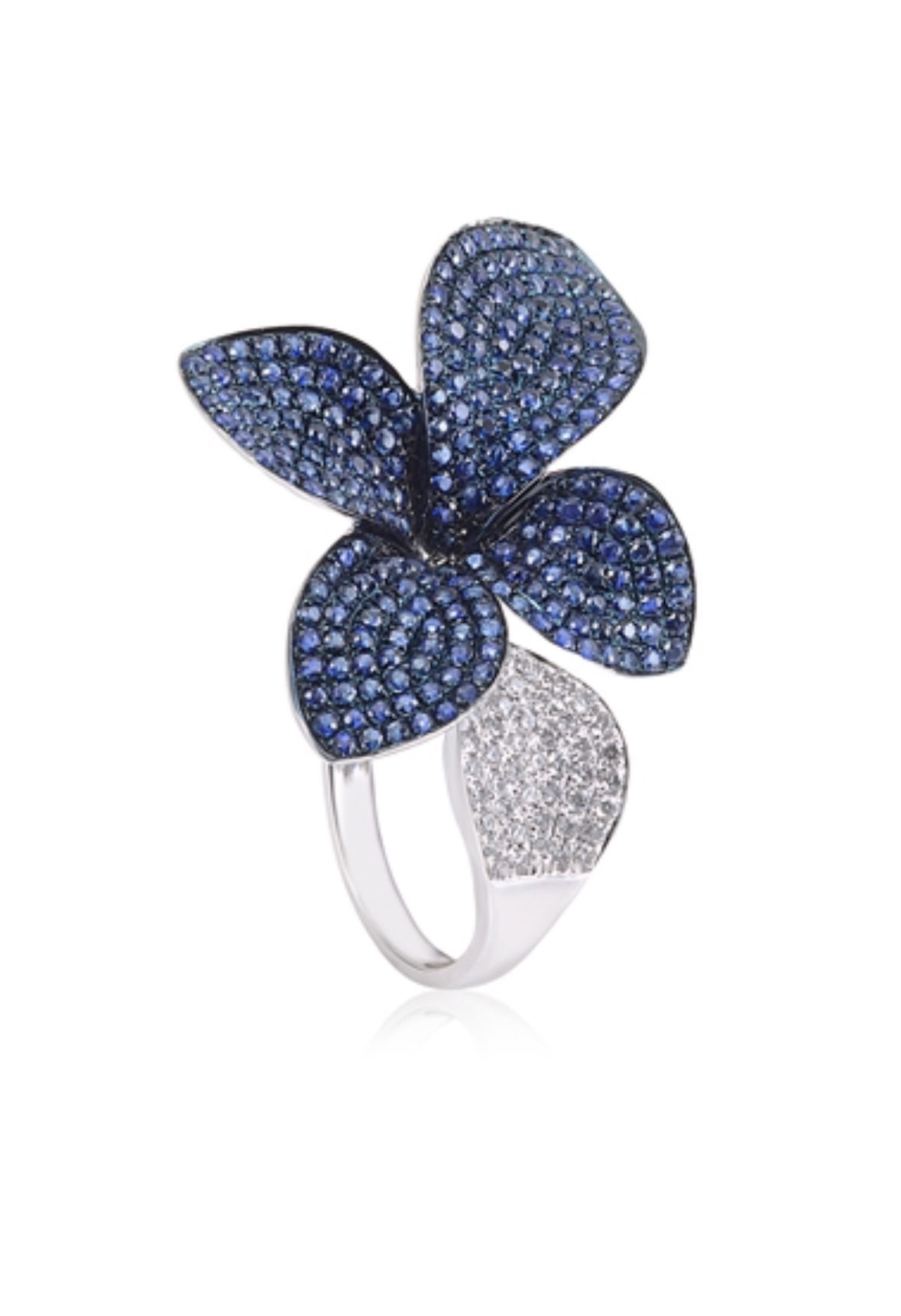 Sapphire Floral Ring 