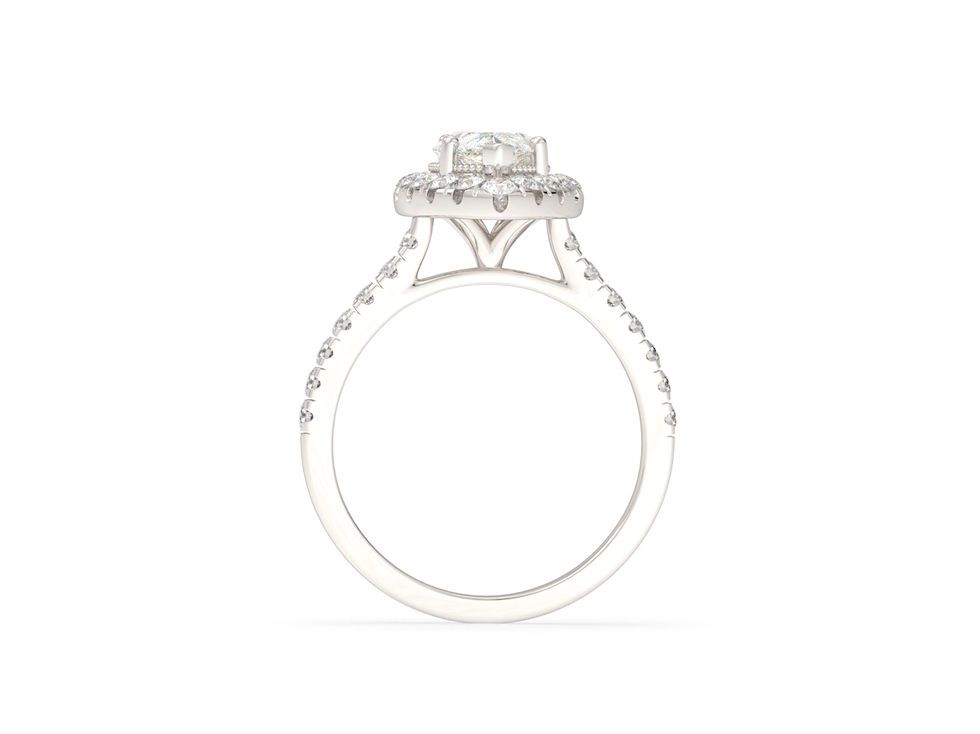 Thumbnail: Pear Shape Halo Diamond Engagement Ring