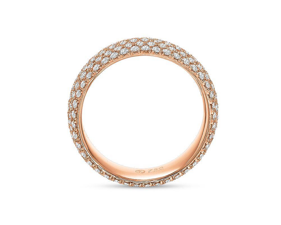 Thumbnail: Five Row Pave Diamond Eternity Band