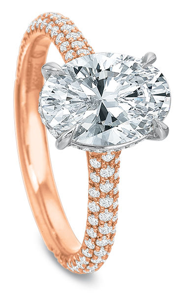 Thumbnail: Rose Vanessa Oval Diamond Engagement Ring