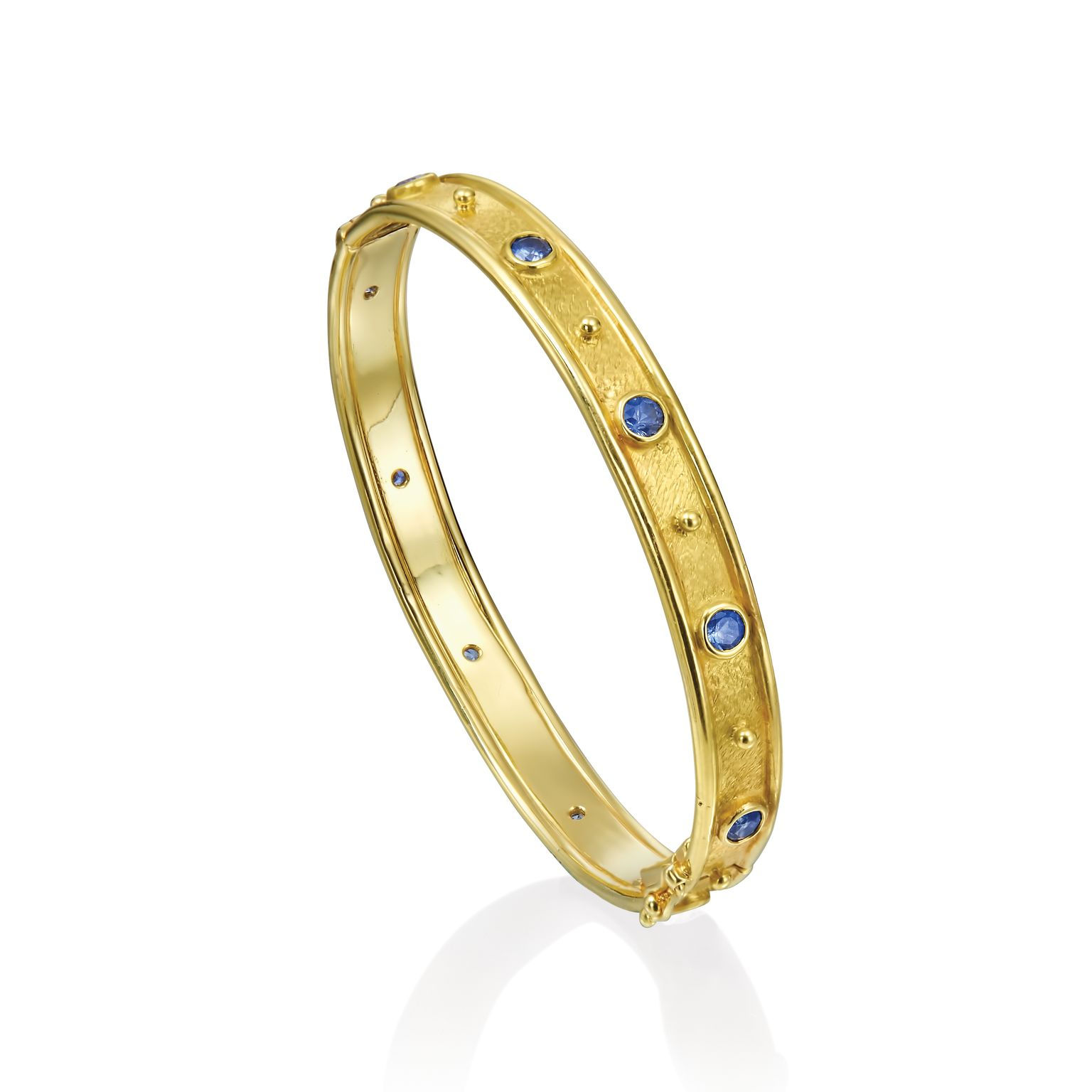 Gold Tanzanite Bangle