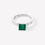Thumbnail: Coeur de Lion Square Dark Green Silver Ring