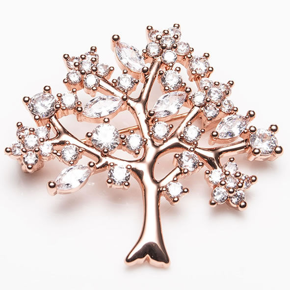 Newgrange Rosegold Tree of Life Brooch