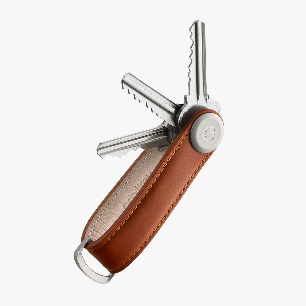OrbitKey Organiser Leather - Cognac/Tan