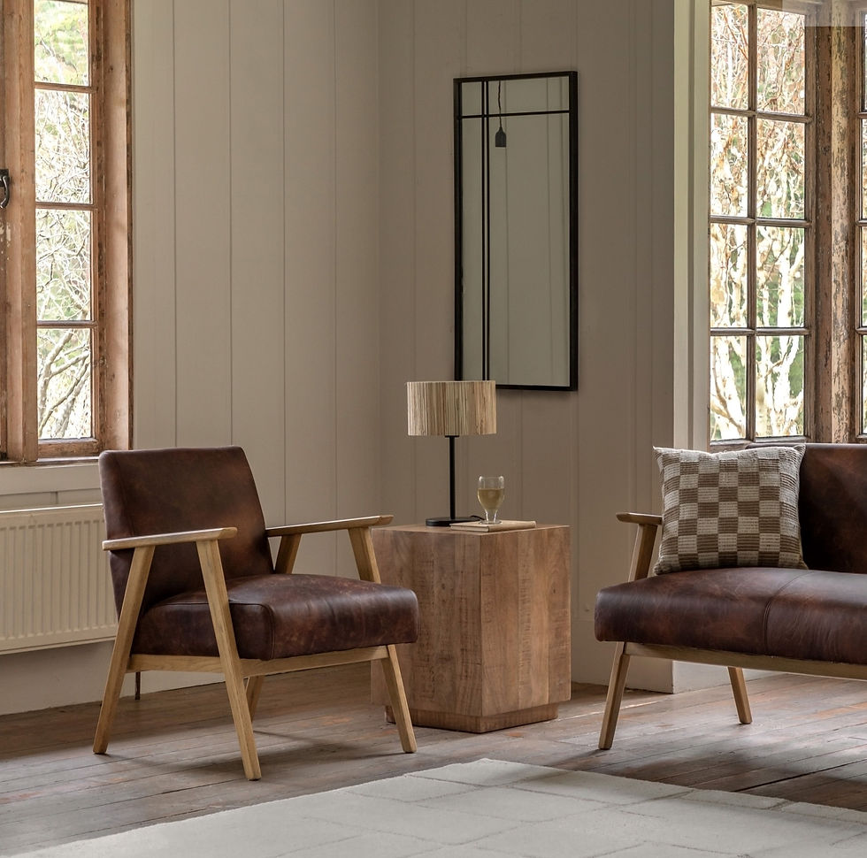Thumbnail: Neyland Armchair Vintage Brown Leather